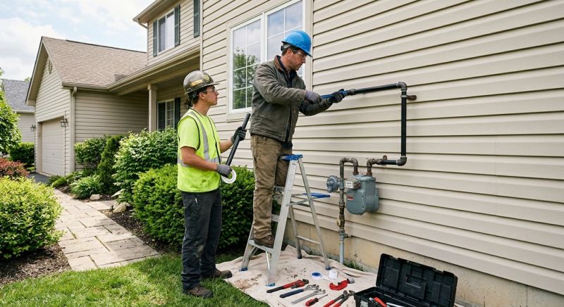 Gas Line Rerouting in Fredericksburg, VA